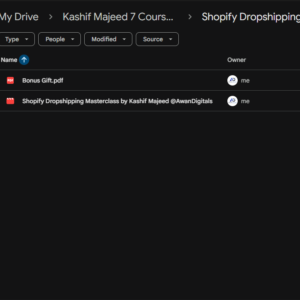 Shopify Dropshipping by Kashif Majeed