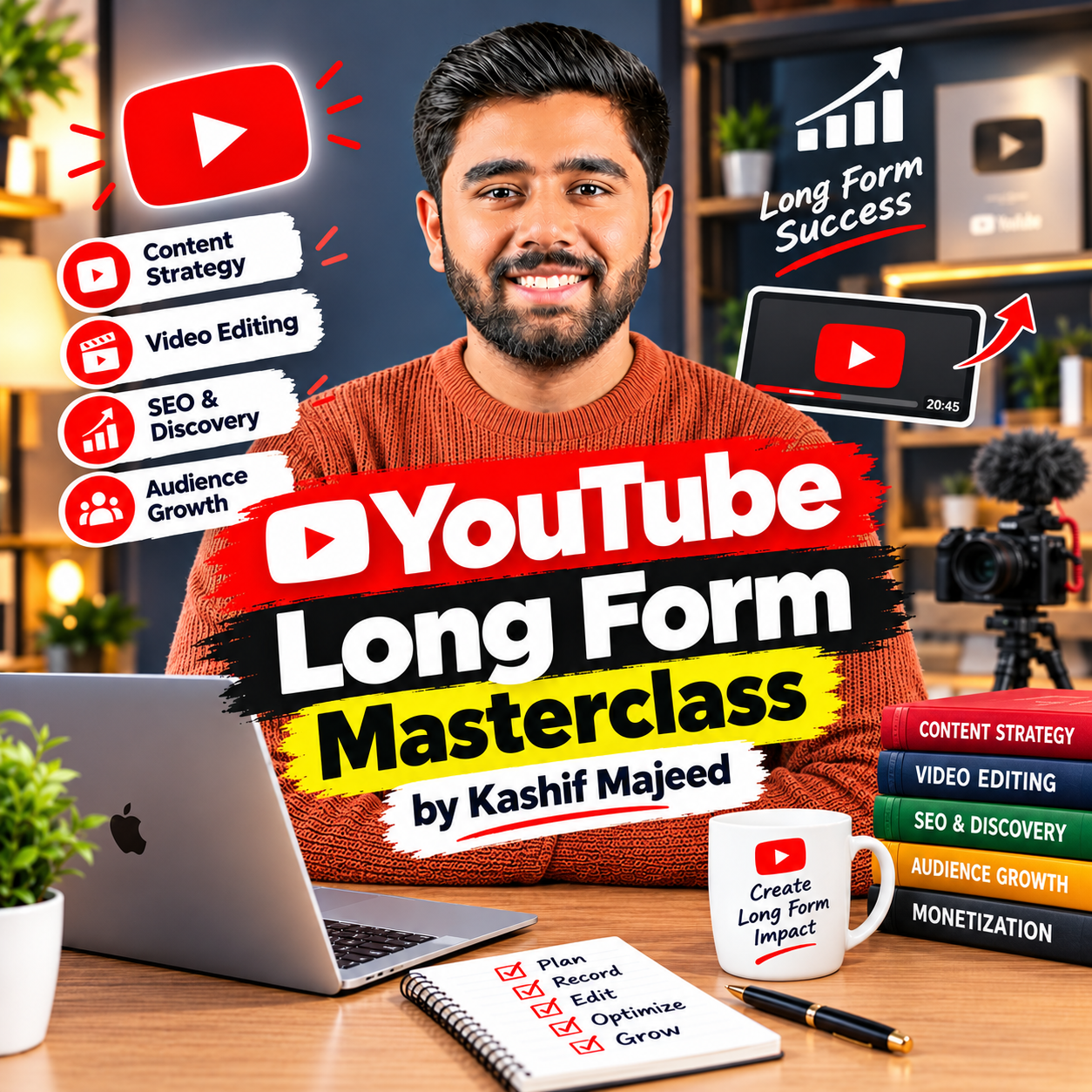 YouTube Long Form Masterclass by Kashif Majeed
