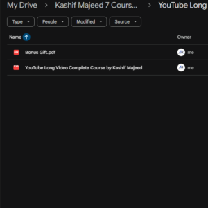 YouTube Long Form Masterclass by Kashif Majeed