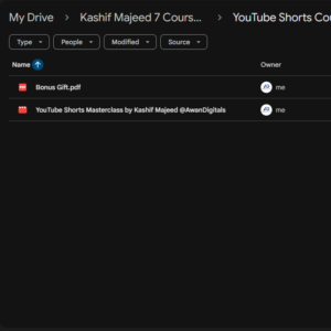 YouTube Shorts Course by Kashif Majeed